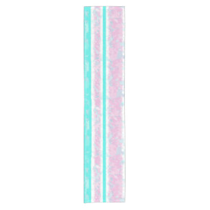 Chemin De Table Court Coureur de table Turquoise, Off-White et Rose