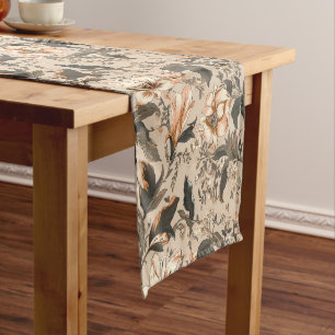 Chemin De Table Court Coureur de table vintage à motifs floraux