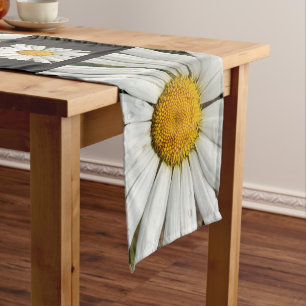 Chemin De Table Court Coureur de Tableau de marguerite d'été