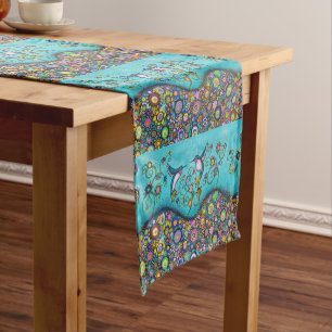 Chemin De Table Court Coureur de Tableau de ressort d'asile de colibri