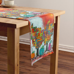Chemin De Table Court Coureur de Tableau d'imaginaire de chute