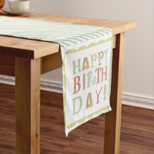 Chemin De Table Court Coureur génial de table de joyeux anniversaire