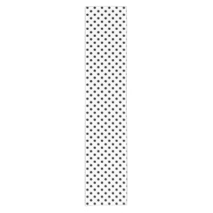 Chemin De Table Court Coureur noir et blanc de table de motif de point