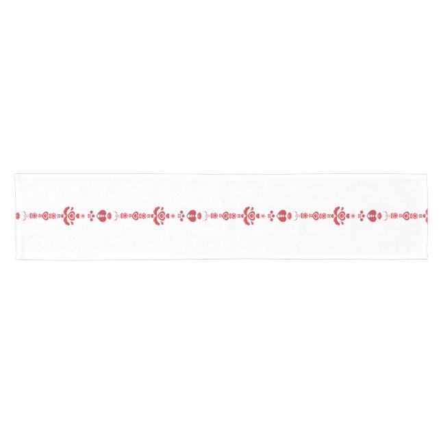 Chemin De Table Court Coureur scandinave de Tableau de motif de Noël (Horizontal)