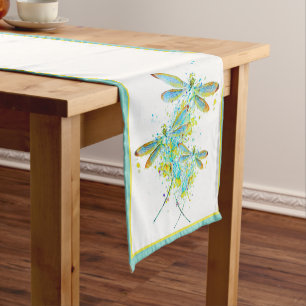 Chemin De Table Court Coureur turquoise de table courte