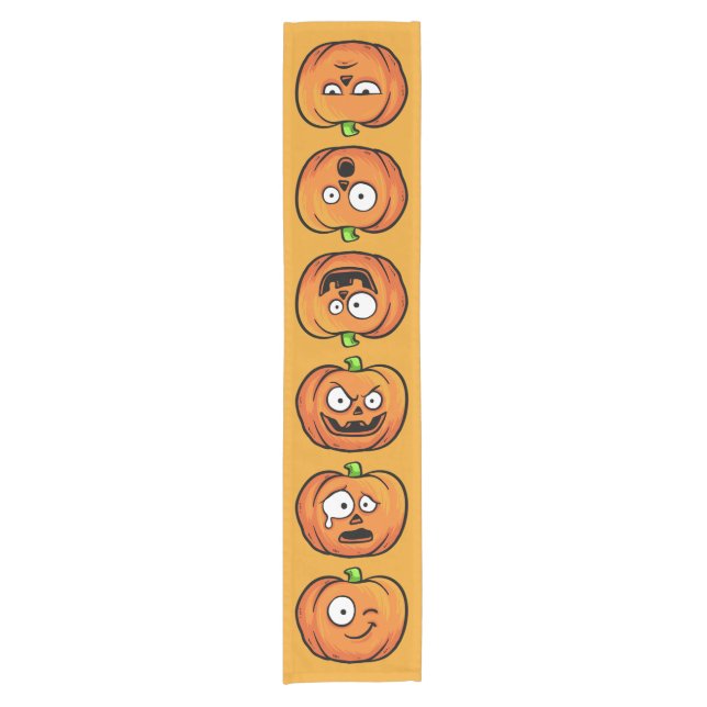 Chemin De Table Court Coureurs de table Citrouille d'Halloween (Devant)