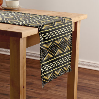 Chemin De Table Court Coureurs de table en tissu de boue africaine