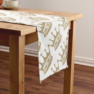 Chemin De Table Court Couronne de parties scintillantes d'or