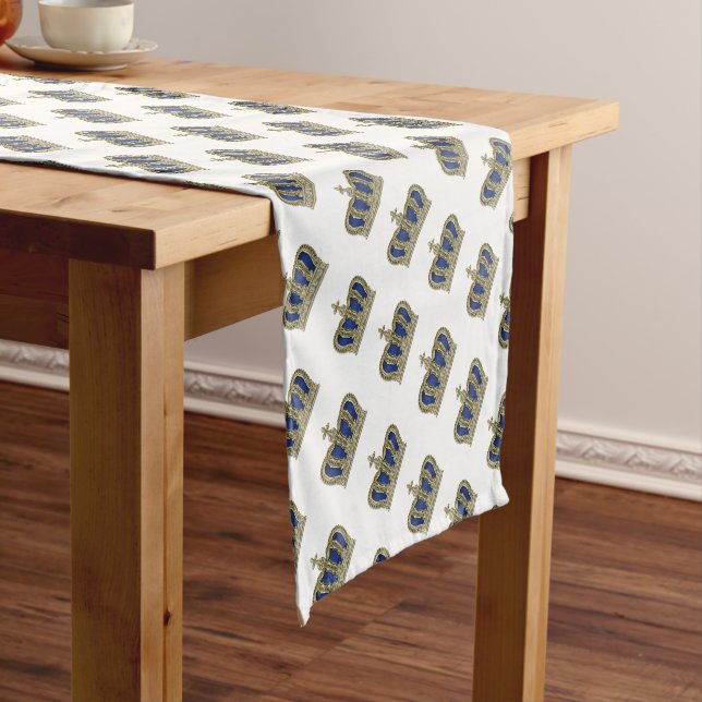 Chemin De Table Court Couronne d'or - luxe royal 5 (In Situ)