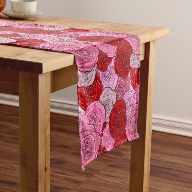 Chemin De Table Court Couverture des Roses (In Situ)