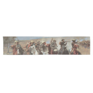 Chemin De Table Court Cowboys vintages, un tiret pour le bois de