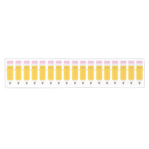 Chemin De Table Court Crayons heureux de Kawaii