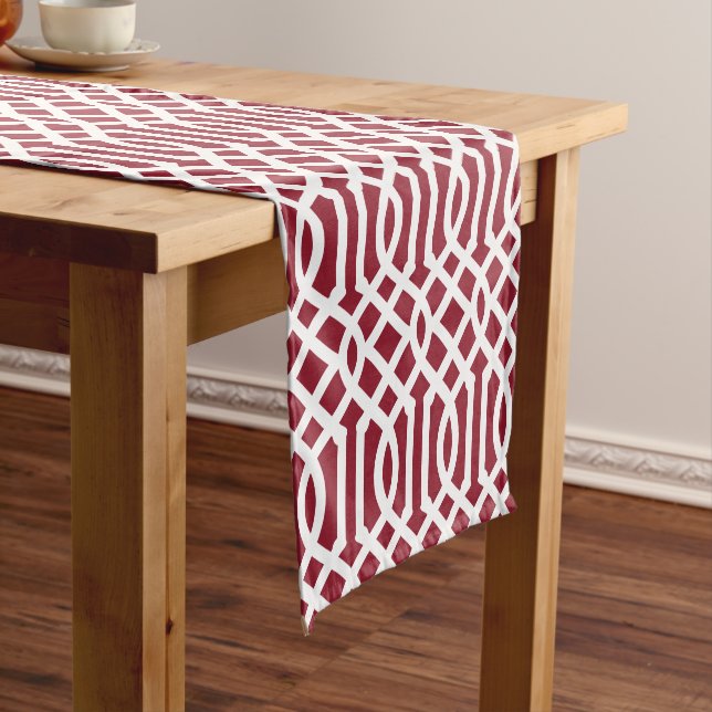 Chemin De Table Court Crimson Trellis (In Situ)