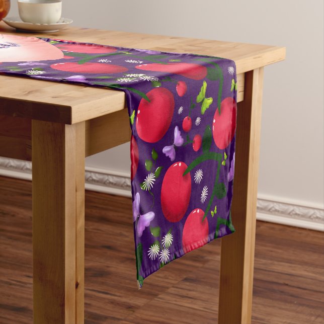 Chemin De Table Court Custom and personalized Cute Cherry Butterfly  (In Situ)