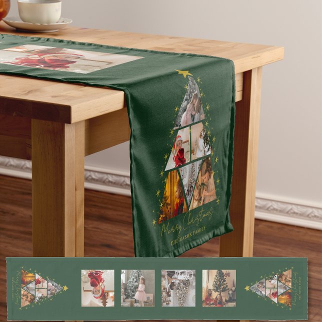 Chemin De Table Court Custom Photo Collage Table Runner (Créateur téléchargé)