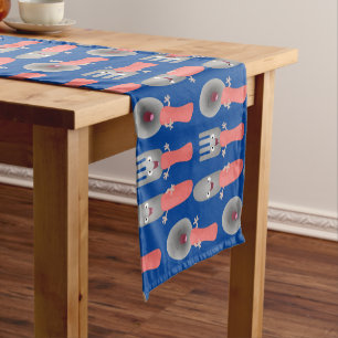 Chemin De Table Court Cute fourche couteau et cuillère dessin de couvert