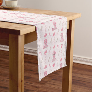 Chemin De Table Court Cute Girls Birthday Pink Dinosaur