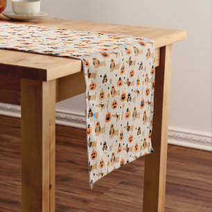 Chemin De Table Court Dachshunds en Halloween Costumes Motif