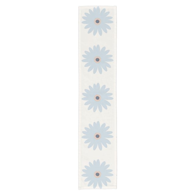 Chemin De Table Court Daisy bleu clair (Devant)