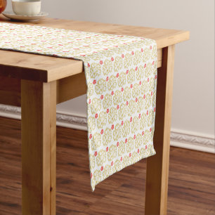 Chemin De Table Court Daisy Floral Pattern Farmhouse Table Runner
