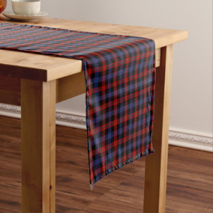 Chemin De Table Court De bleu rouge de clan tartan Brown d'écossais et