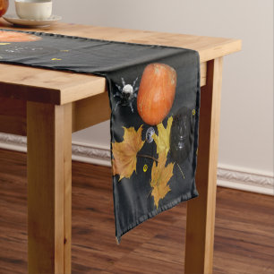 Chemin De Table Court Décoration Citrouille d'Halloween
