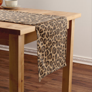Chemin De Table Court Design classique série Leopard 12