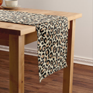 Chemin De Table Court Design classique série Leopard 9