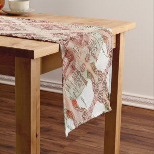 Chemin De Table Court Design d'art populaire portugais