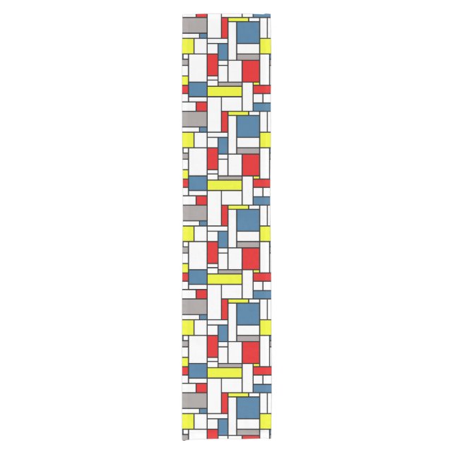 Chemin De Table Court Design de style mondrien (Devant)