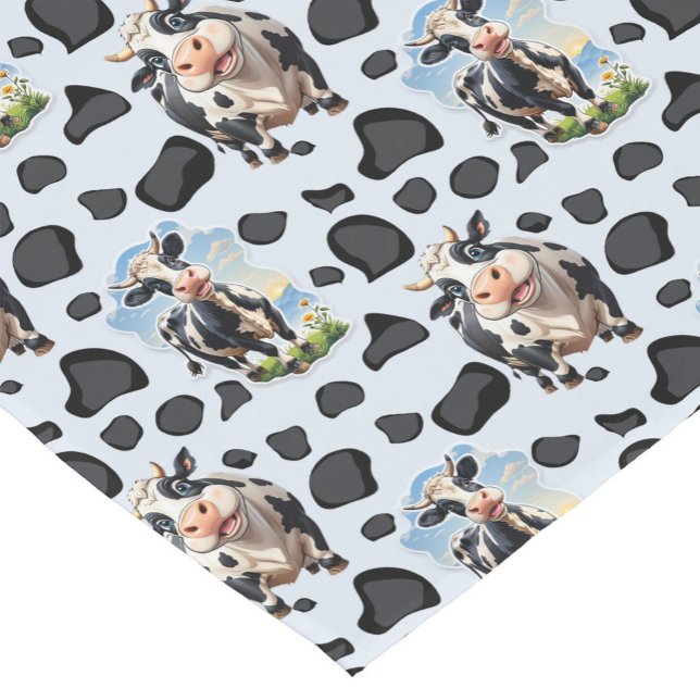 Chemin De Table Court Design Motif animal de vache (Créateur téléchargé)