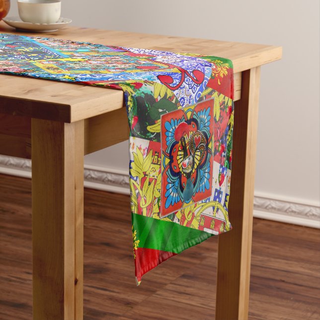 Chemin De Table Court Design portugais Fleece Blanket (In Situ)