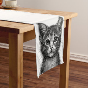Chemin De Table Court Dessin adorable de Young Cat
