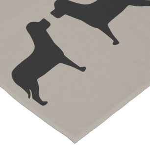 Chemin De Table Court Deux Chien du Labrador noir