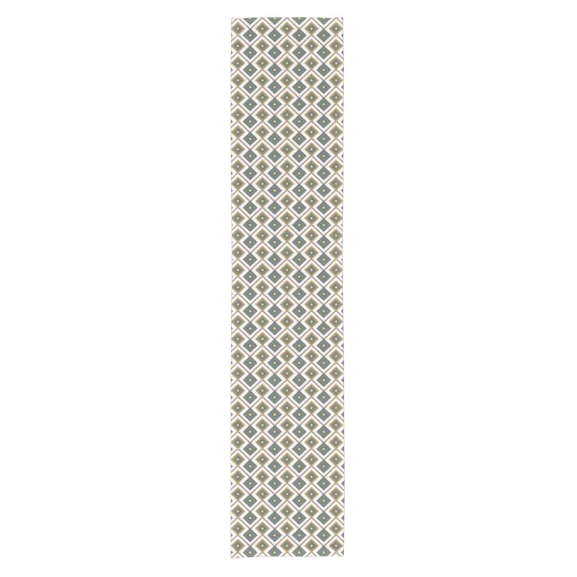 Chemin De Table Court Diamante en vert (Devant)