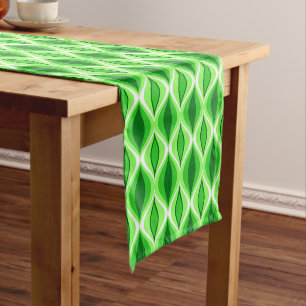 Chemin De Table Court Diamants modernes du milieu du siècle, vert émerau