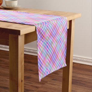 Chemin De Table Court Diamètre Arc-en-ciel coloré Plaid moderne