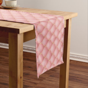 Chemin De Table Court Diamètre or rose Couleur de table Tufted