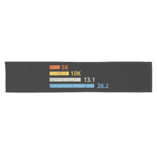 Chemin De Table Court Distances de course I - 5K 10K 13,1 26,2 Marathoni