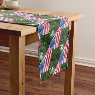Chemin De Table Court Drapeau américain