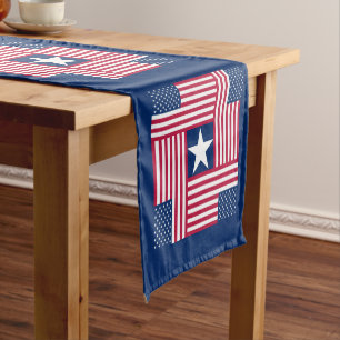 Chemin De Table Court Drapeau américain patriotique
