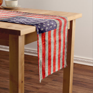 Chemin De Table Court Drapeau antiquité américain