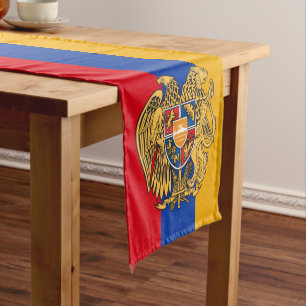 Chemin De Table Court Drapeau arménien, Emblem & Sport fan / maison Armé