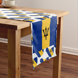Chemin De Table Court Drapeau BARBADOS Patriotique