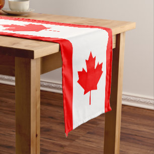Chemin De Table Court Drapeau canadien & décoration de la maison de vent
