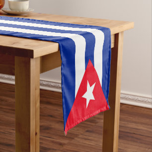 Chemin De Table Court Drapeau Cuba