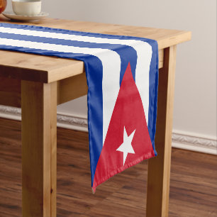 Chemin De Table Court Drapeau de Cuba