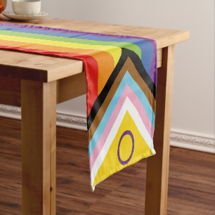 Chemin De Table Court Drapeau de fierté intersexe de SlipperyJoe's fond
