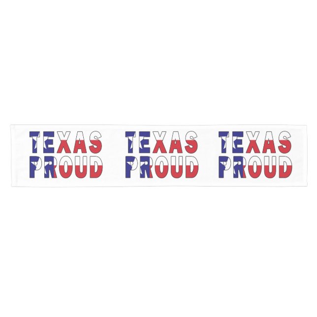 Chemin De Table Court Drapeau de la fierté du Texas (Horizontal)