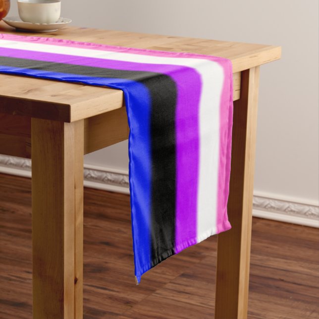 Chemin De Table Court Drapeau de la Fierté Genderfluide (In Situ)